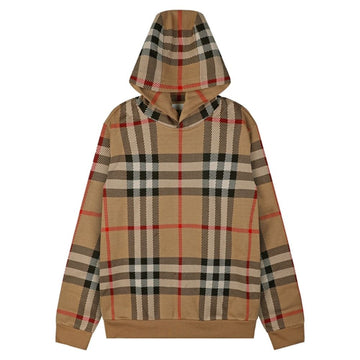 Burberry Men's Check Cotton Jacquard Hoodie 8072662 A7028 61164676
