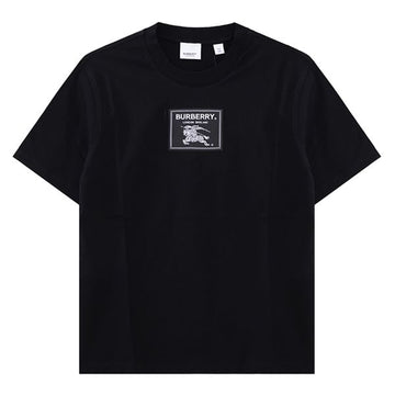 BURBERRY Damen Prosum Cotton T-Shirt Schwarz 8063477 A1189 48887079