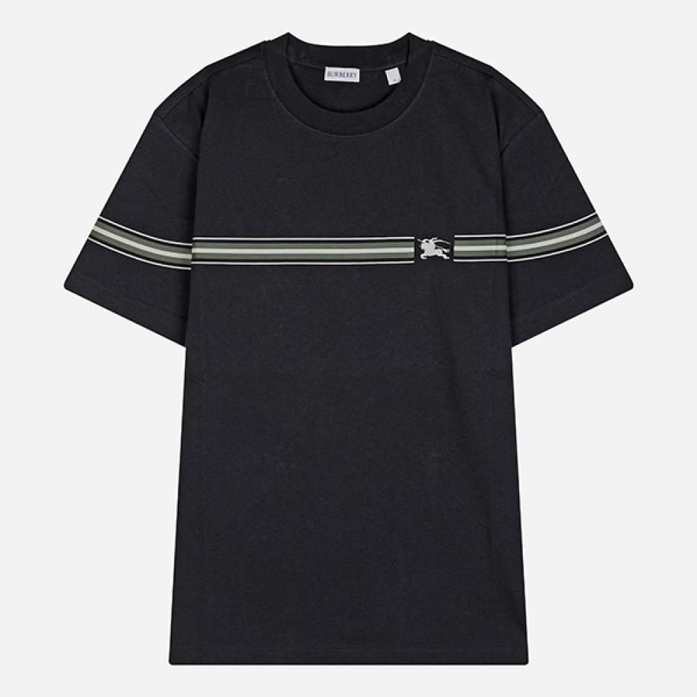Burberry 5S Stripe Cotton Short Sleeve T-Shirt Indigo 8104907
