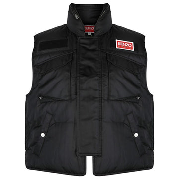 Kenzo Quilted Cargo Padded Vest Black FD65OU0019NI 99 64601419