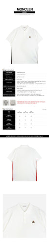 Moncler 5S Men's Stripe Polo Shirt White 8A00026 89A16 034 131624918 [P]