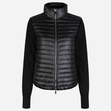 Moncler 5S Women's Logo Patch Padded Mix Jacket Black 9B00026 M1131 999 129124903