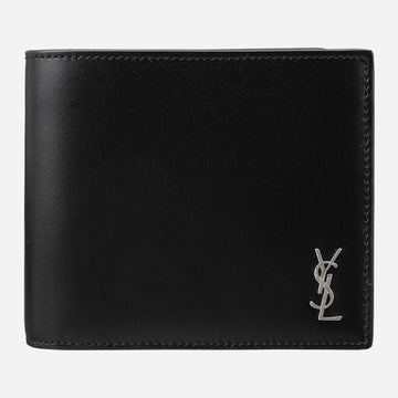 SAINT LAURENT 5S メンズ タイニーモノグラム シルバー 二つ折り財布 607727 1JB0E 1000 132384941