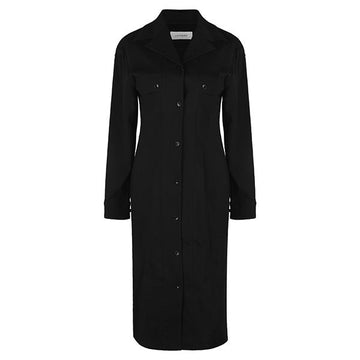 LEMAIRE Konvertible Kragen Hemdkleid DR463 LF842 BK999 41365181