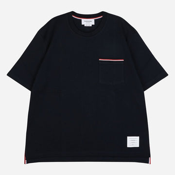 THOM BROWNE Drei Streifen Pocket T-Shirt navy MJS183A 07323 415 121600666