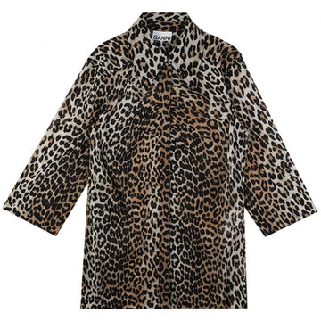 GANNI Leopardenmuster Langarmhemd F6956 943 56749759