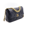 CHANEL Large Flap Chain Shoulder Bag AS1161 19 Navy 30 152892540 [P]