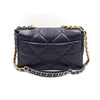 CHANEL Large Flap Chain Shoulder Bag AS1161 19 Navy 30 152892540 [P]
