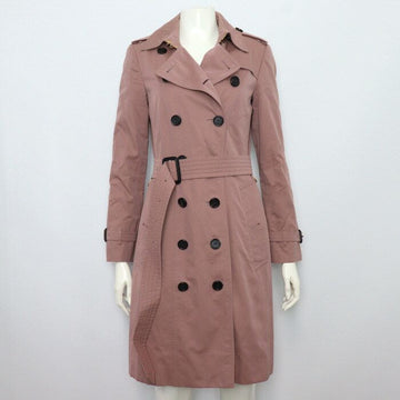 Burberry Kensington Slim Fit Long Trench Coat in Baby Pink 4056224 152898542