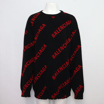Balenciaga Black Jacquard Wool Semi Oversized Men's Knit Sweater 625970 152899215