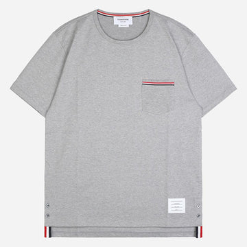 Thom Browne 5S Three-Stripe Pocket T-Shirt Grey MJS010A 01454 055 135483485