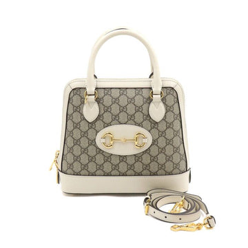 Gucci White Horsebit 1955 Small Top Handle Bag Tote and Shoulder Bag 621220 152892559