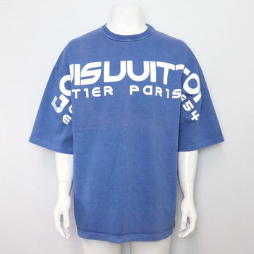 Louis Vuitton Blue Printing Logo Men's Short Sleeve T-Shirt 1A40QR 152899187