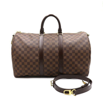 Louis Vuitton Damier Ebene Keepall Bandoulière 45 Tote Bag and Shoulder Bag AA51304 152889388