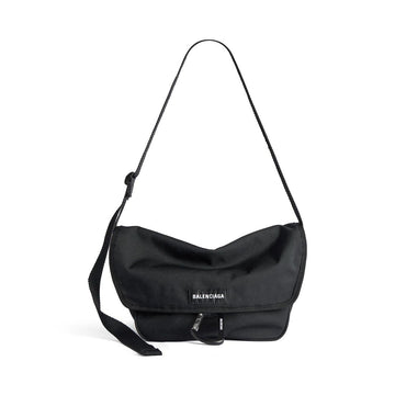 BALENCIAGA [Refurbished Produkt] Herren Explorer Flap Messenger Bag Klein Schwarz 148489987