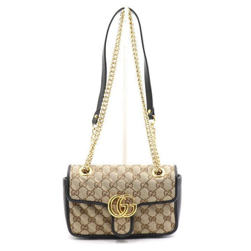GUCCI Mini Canvas Schultertasche mit goldener Kette 446744 152889267