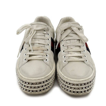 GUCCI ハチ刺繍クリスタルエーススニーカー (505995) 136045035