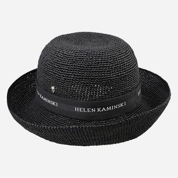 Helen Kaminski 5S Provence Logo 10 Charcoal Hat 51952 136611685