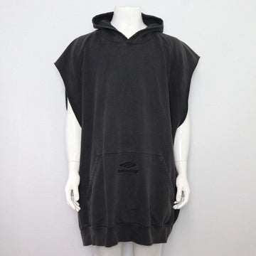 BALENCIAGA Grauer Baumwolle 3B Ärmelloses Unisex-Hoodie aa51029 152898460