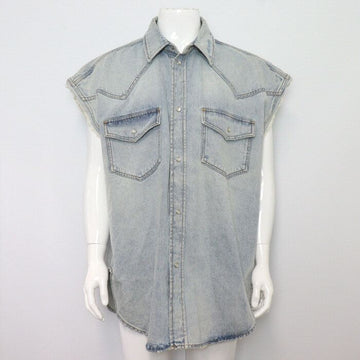 Balenciaga Low Cut Sleeveless Men's Denim Jacket 697785 aa51682 152898789