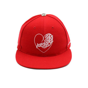 CHROME HEARTS レッド ラブ ユー フィッテッド メンズ キャップ aa51735 152899216