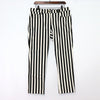 Louis Vuitton Black and White Stripe Slim Denim Women's Pants 1A60SZ 152898410 [P]
