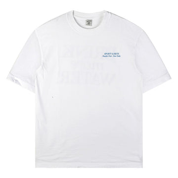 SPORTY & RICH New Drink Water Short Sleeve T-Shirt TS862WH WHITE 57260261