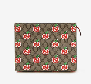 Gucci GG Supreme Apple Logo Clutch Bag 624881 132433561