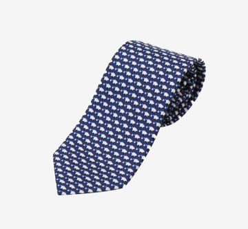 Salvatore Ferragamo Pig Pattern Tie Navy 7633465416 138377847