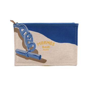 Hermes Escale Plage Cotton Pouch Clutch Bag aa52072 152888955