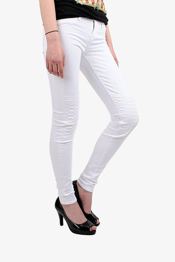 J BRAND ミッドライズ スーパースキニー キルティング ニー ホワイト 8620VC028QLT 832 139105149