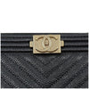 CHANEL Caviar Chevron Boy Clutch Medium 62125023 139291424 [P]