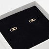 Celine Triomphe Gourmet Stud Earrings 460BL6BRA 152896409 [P]