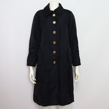 ESCADA Damen Trenchcoat aus Nylon mit goldenen Knöpfen in Marineblau aa52358 152898201