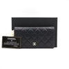 CHANEL Kaviar Schwarz CC Timeless Classic Flap Geldbörse A31509 152894796 [P]