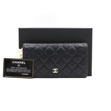 CHANEL Timeless Classic Flap Long Wallet Caviar Black A31509 152894796