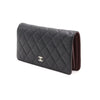 CHANEL Kaviar Schwarz CC Timeless Classic Flap Geldbörse A31509 152894796 [P]