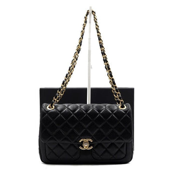 CHANEL Small Flap Two Pocket Shoulder Bag with Gold Chain AS4459 152889263