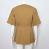 MaxMara Camel Cotton ACINO Zip Short Sleeve Women's Jacket 2411041333 152898282 [P]