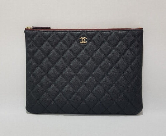 CHANEL Classic Caviar Clutch Bag New Medium 105216732
