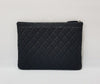 CHANEL Boy Clutch Caviar New Medium Black Silver 132979157 [P]