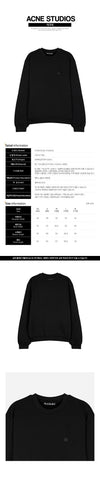 ACNE STUDIOS 5S Fleece Sweatshirt Schwarz CI0187 900 140048226 [P]