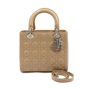 Dior Beige Patent Leather Medium Cannage Tote Bag 152889034