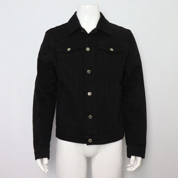 MSGM Black Logo Denim Jacket for Men 2240MH03LX 152899169