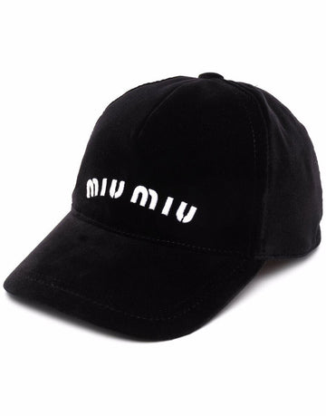 Miu Miu Cotton Velour Cap Black 5HC179 068 F0967 65659974