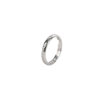 Cartier 1895 Wedding Band Platinum Diamond 3P 47 2.6MM 7241764444 76033497