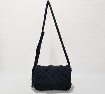 Bottega Veneta 24FW Black Small Ruffle Messenger Bag 119259234