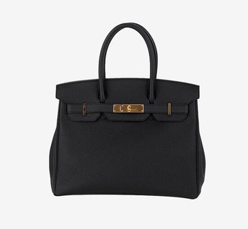 HERMES Birkin Bag 30 Togo Schwarz Gold Prägung 7683099993 141878442