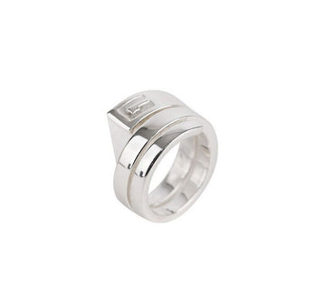 Gucci G Logo Spiral Silver Ring 16 Size 14MM 7683185042 141878599