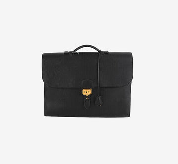 HERMES Saddle Pouch 41 Schwarz mit Goldprägung 7684673529 142027341